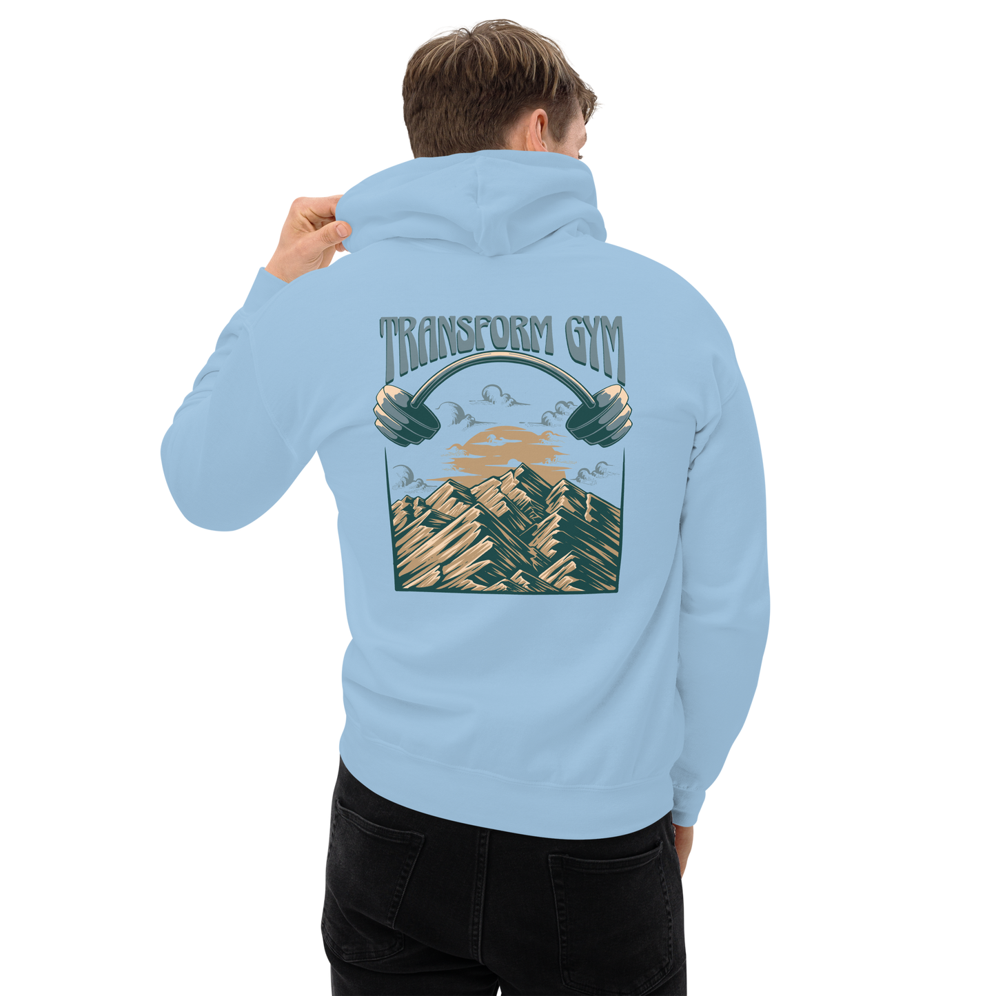 Transform Gym Mountain Hoodie Sweatshirt - Printed