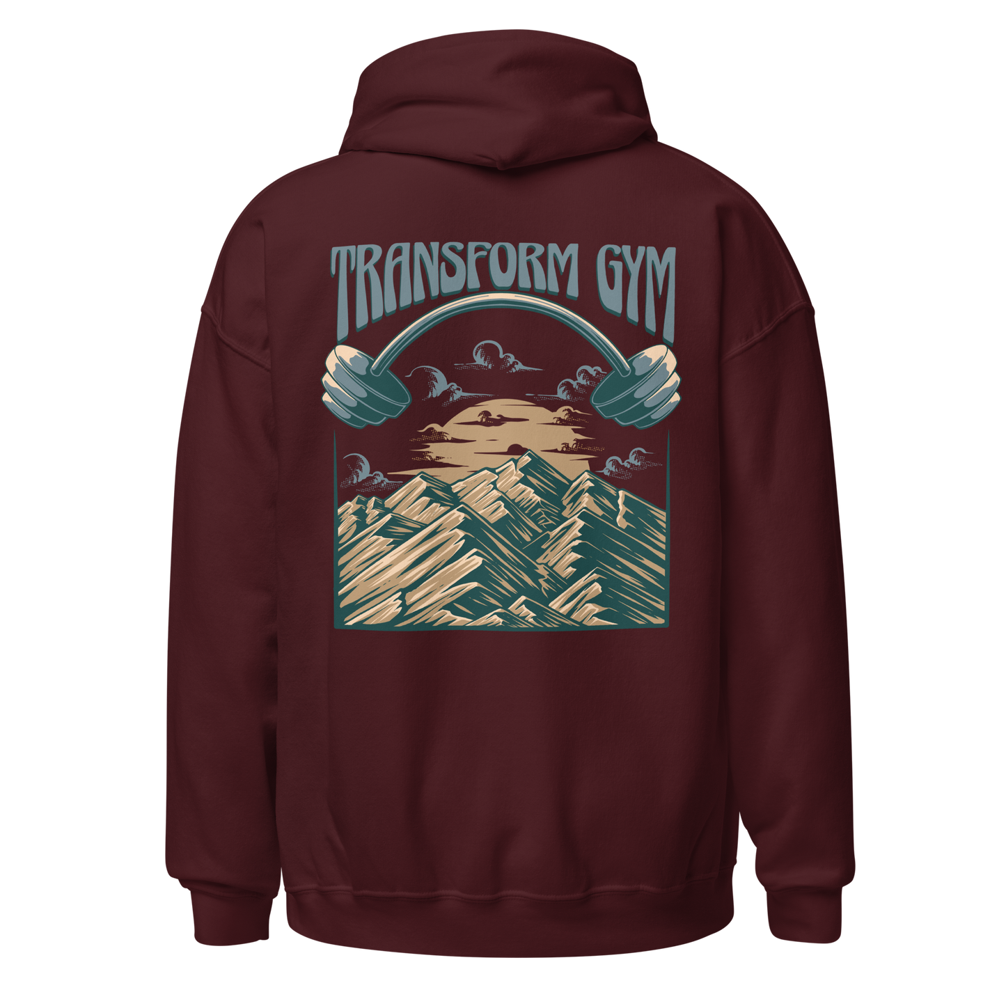 Transform Gym Mountain Hoodie Sweatshirt - Embroidered