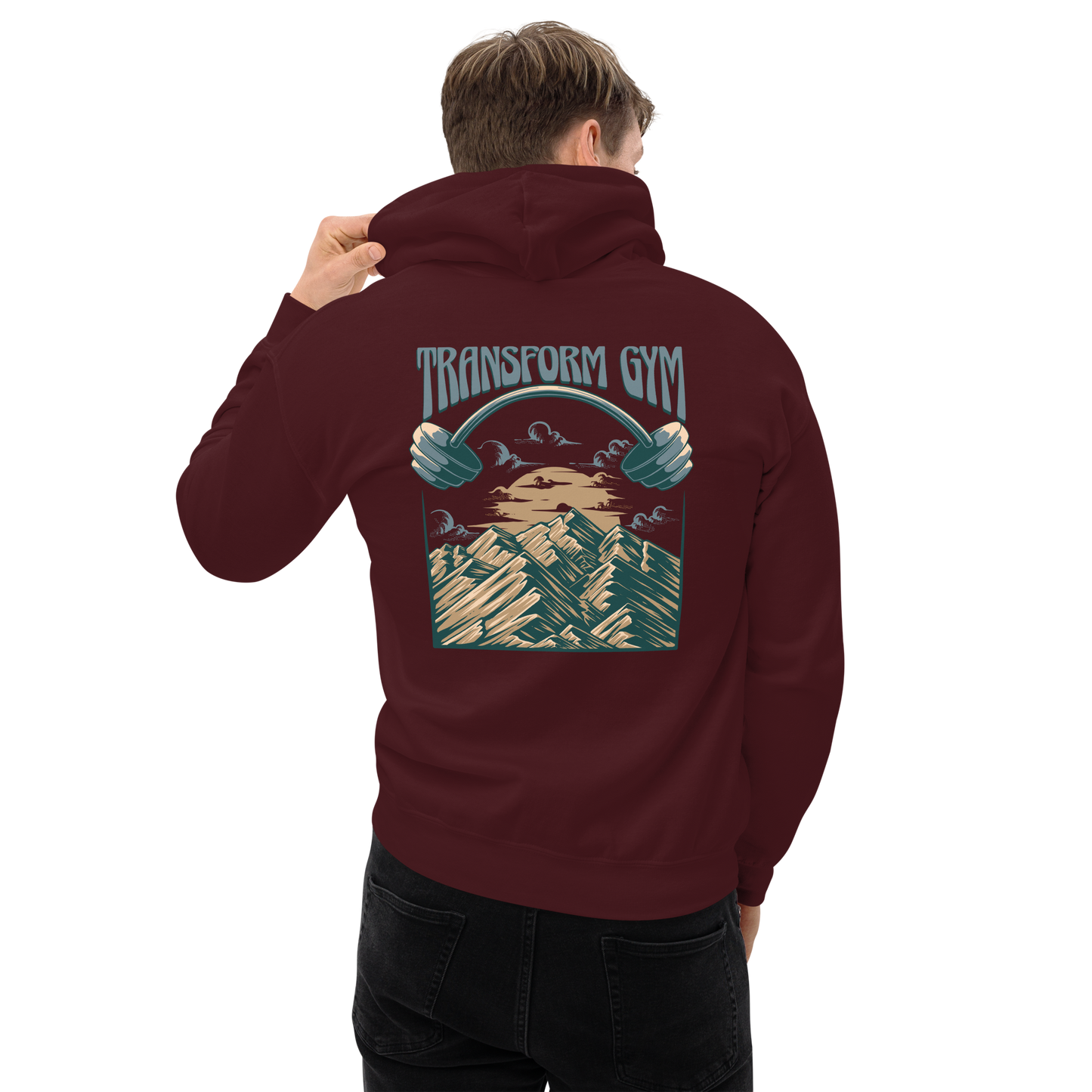 Transform Gym Mountain Hoodie Sweatshirt - Printed