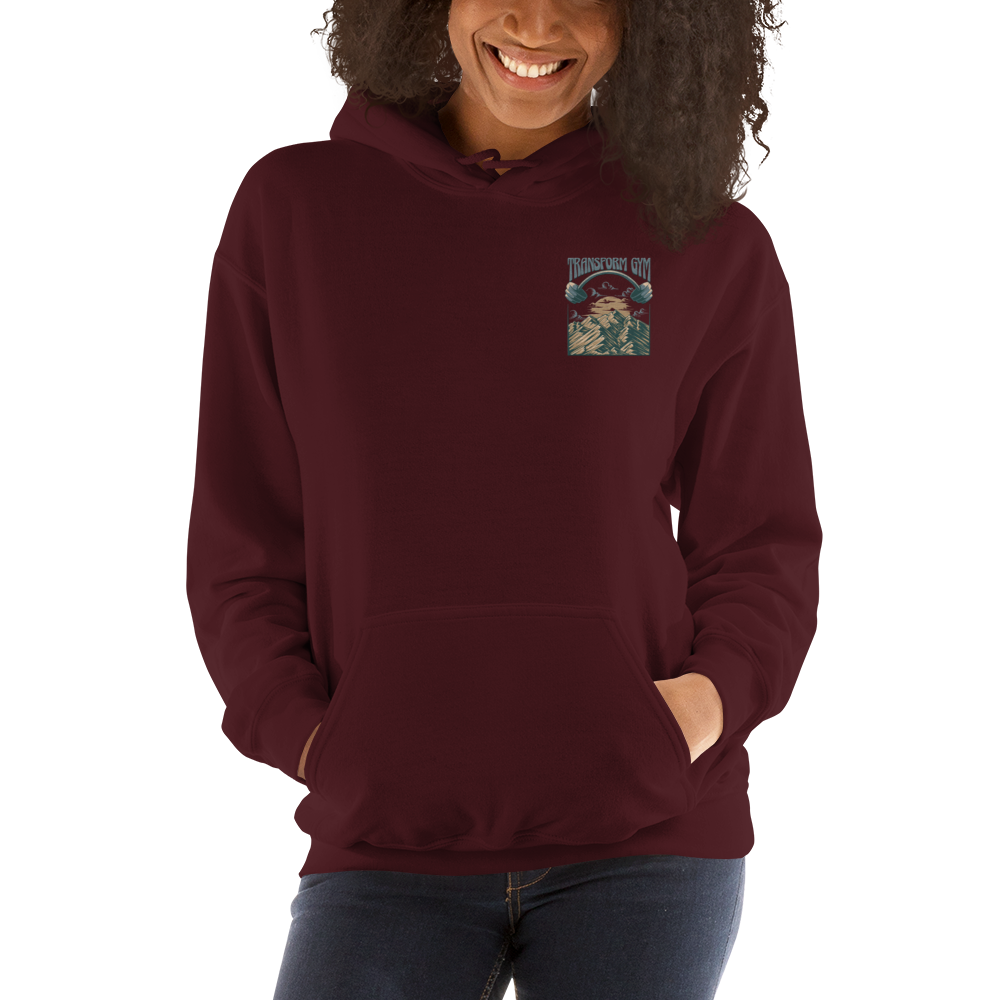 Transform Gym Mountain Hoodie Sweatshirt - Embroidered