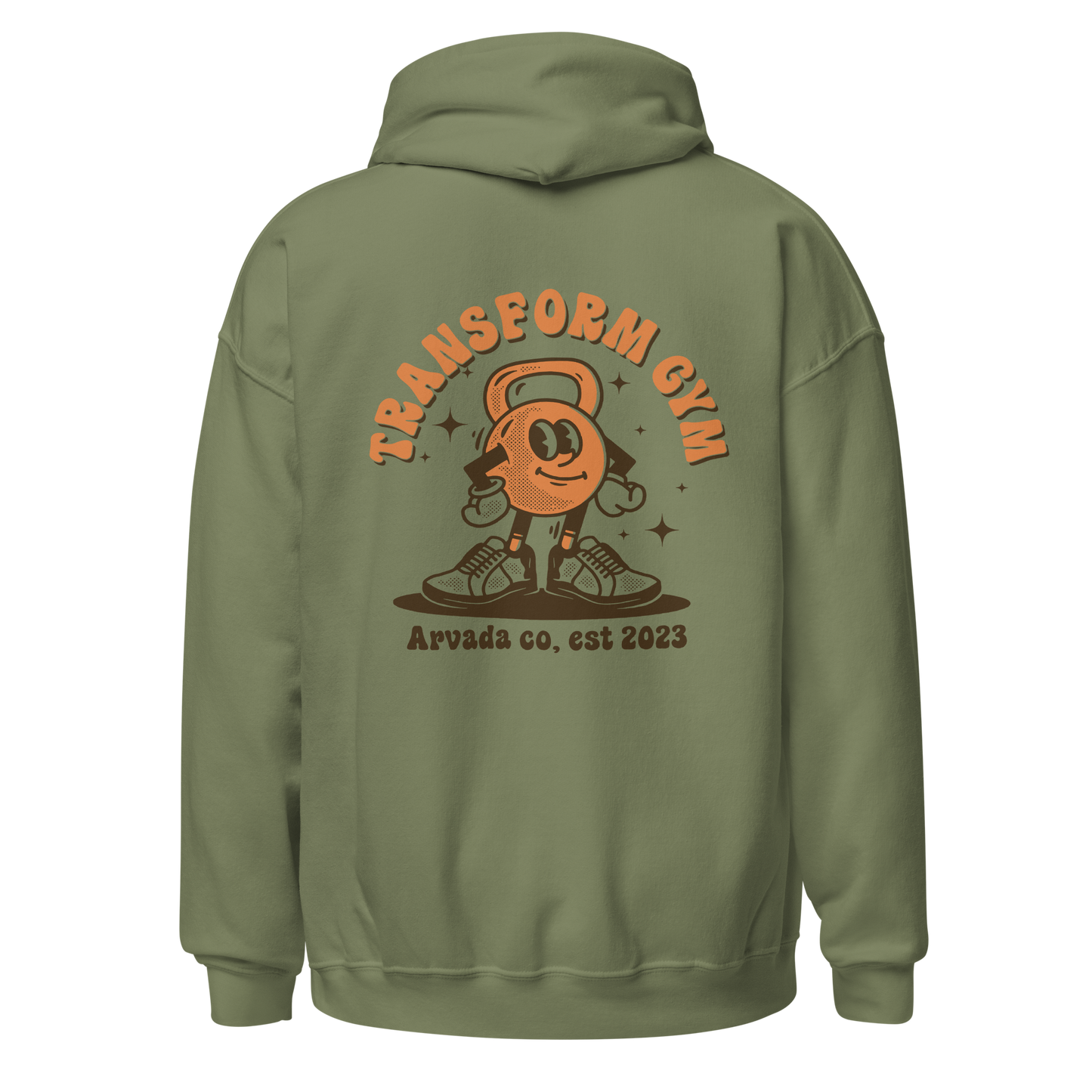 Transform Gym Kettlebell Hoodie Sweatshirt - Embroidered