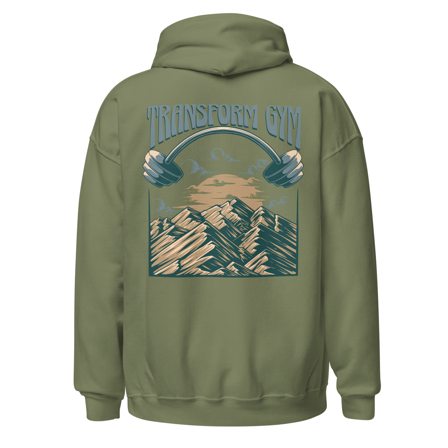 Transform Gym Mountain Hoodie Sweatshirt - Printed